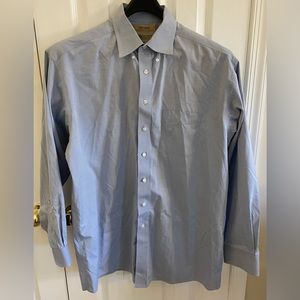 Roundtree & Yorke 80’s Non-Iron Pinpoint Button Front Shirt 16.5 Office Corpcore